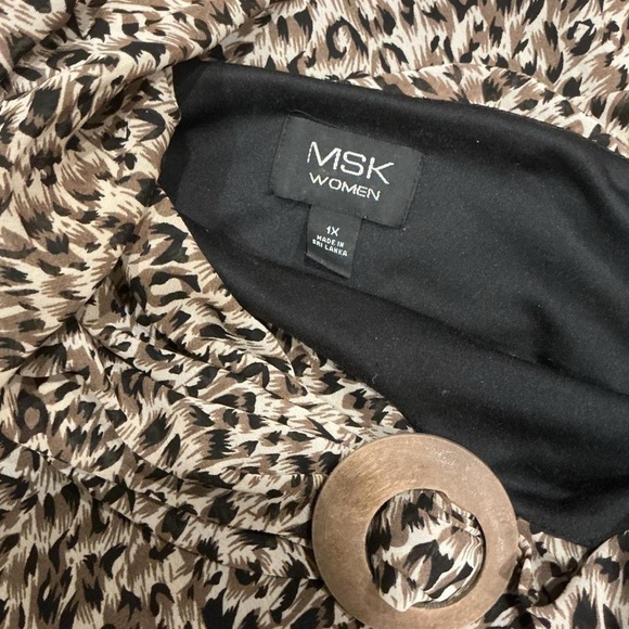 🐆MSK Animal Print Off-Shoulder Blouse - Picture 5 of 7